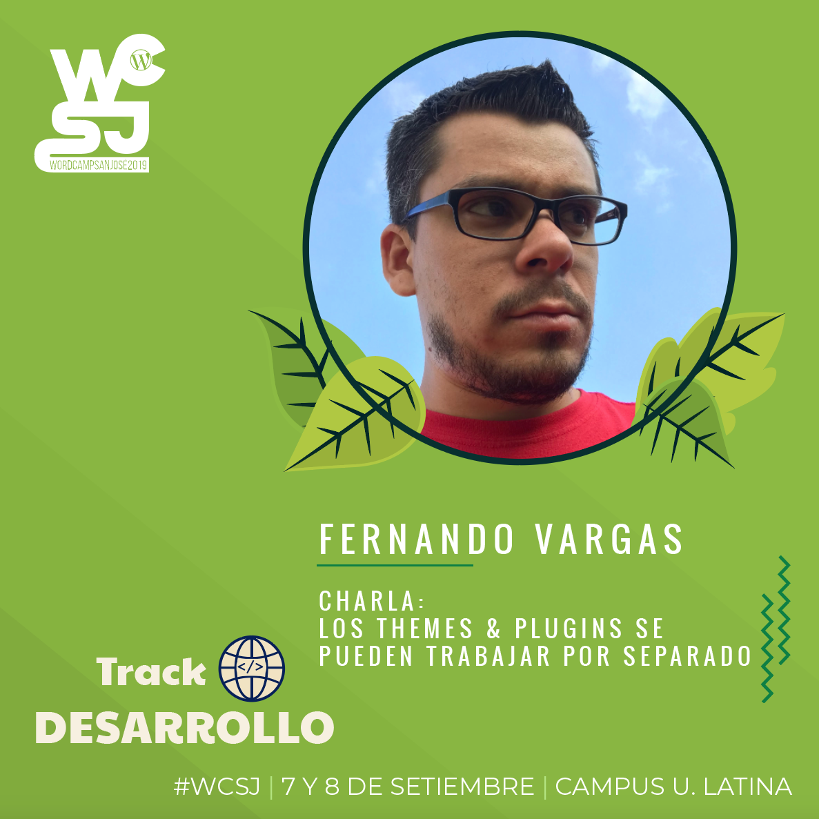 Fernando Vargas ponente del WordCamp SJ 2019