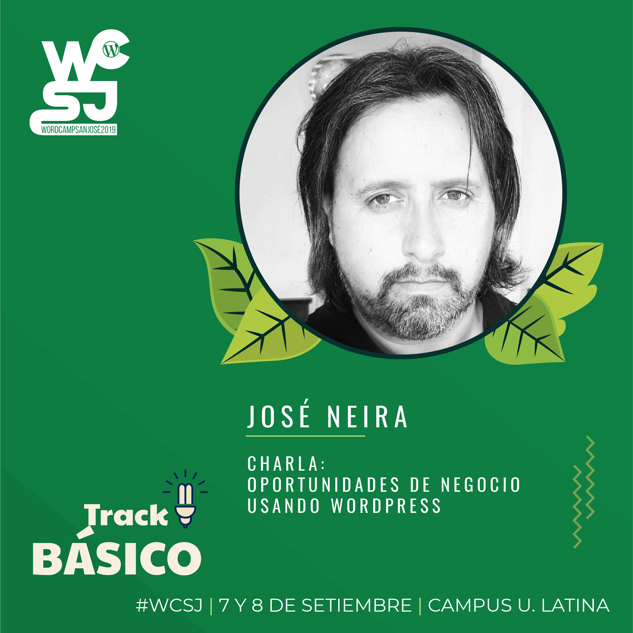 José Neira ponente del WordCamp San José 2019