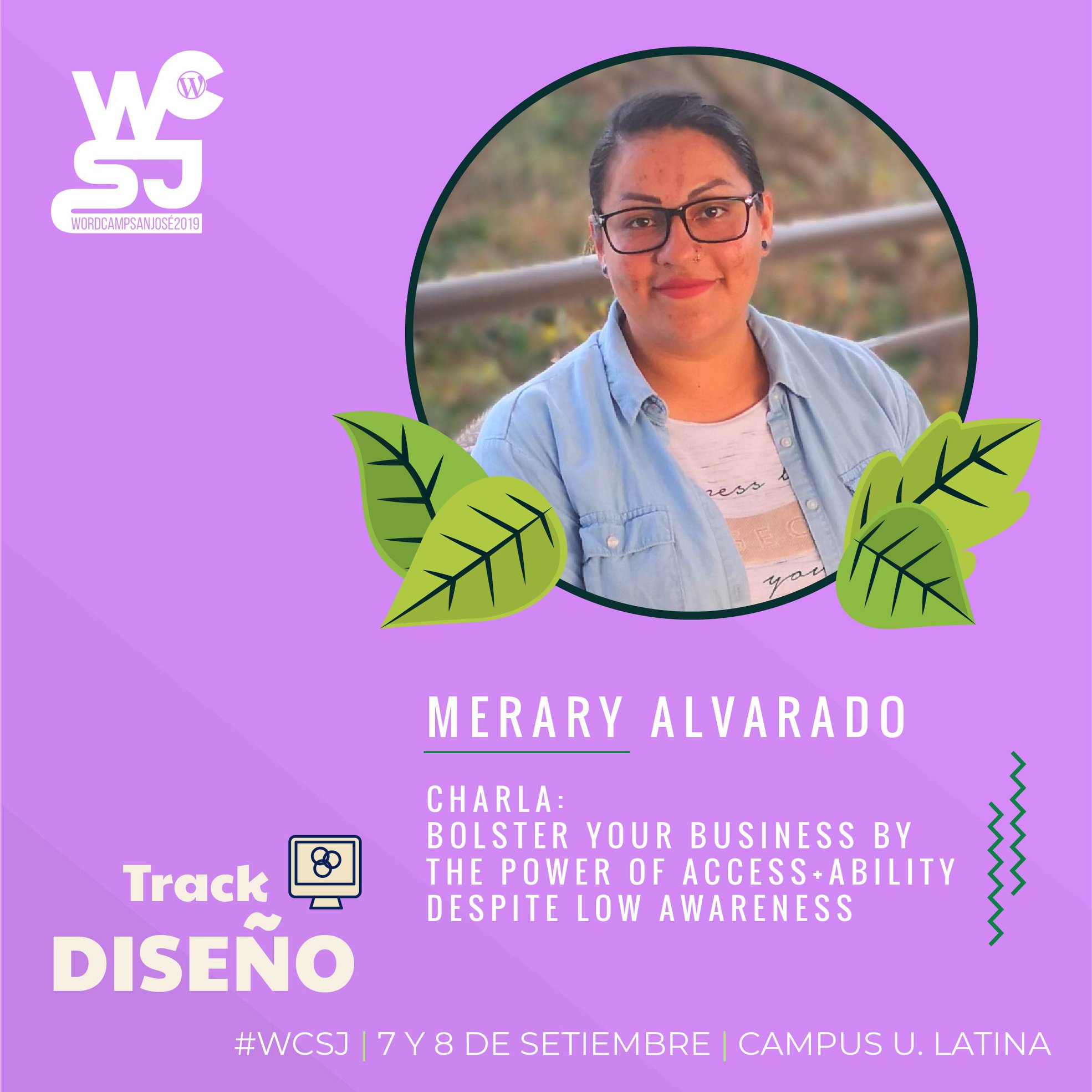 Merary Alvarado ponente del WordCamp San José 2019