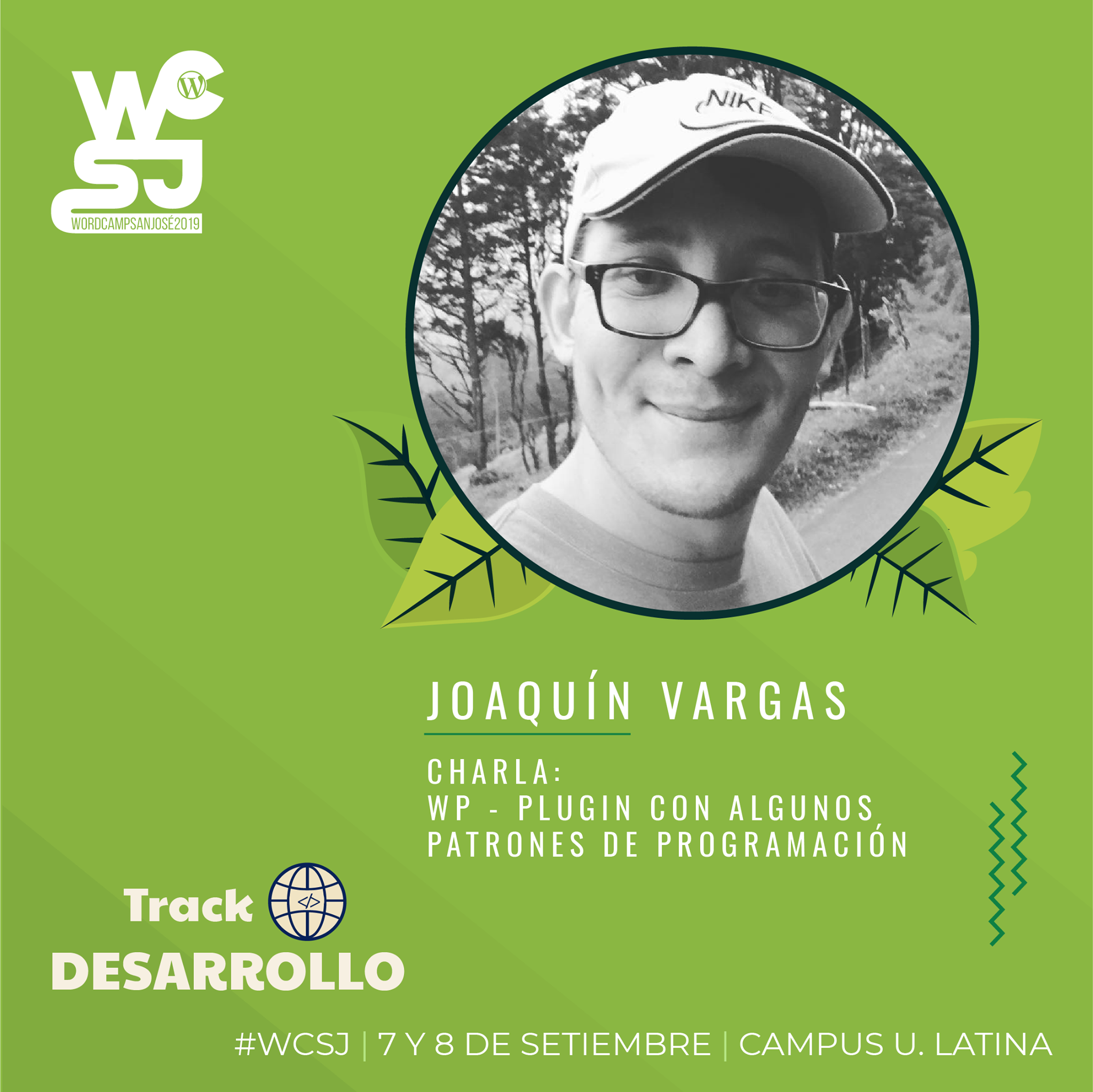 Joaquín Vargas ponente del WordCamp SJ 2019