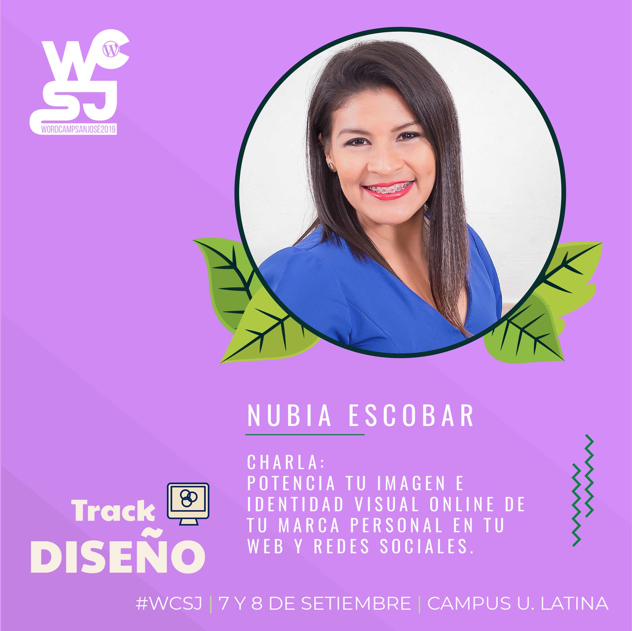 Nubia Escobar ponente del WordCamp SJ 2019